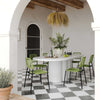 Elika White Faux Plaster Oval Dining Table Model: TOV-D54234