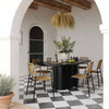 Elika Black Faux Plaster Oval Dining Table Model: TOV-D54235