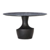 Gevra Black Acacia & Faux Plaster 54" Round Dining Table Model: TOV-D54245
