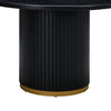 Chelsea Black Oak Round Dining Table Model: TOV-D54263