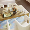 Brandyss Natural Burl 90" Rectangular Dining Table Model: TOV-D54287