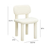 Elise Ivory White Performance Velvet Dining Chair Model: TOV-D54332