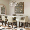Brut White Marble Pattern Indoor/Outdoor Dining Table Model: TOV-D54408