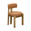 Odessa Saddle Brown Vegan Leather Dining Chair Model: TOV-D54437