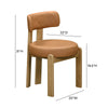 Odessa Saddle Brown Vegan Leather Dining Chair Model: TOV-D54437