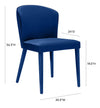 Metropolitan Navy Velvet Chair Model: TOV-D56