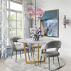Rocco Slub Grey Dining Chair Model: TOV-D6189