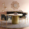 Atara Floral Velvet Gold Chair Model: TOV-D6349