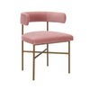 Kim Velvet Chair in Blush Model: TOV-D6432