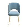 Swell Sea Blue Velvet Chair Model: TOV-D66