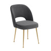 Swell Dark Grey Velvet Chair Model: TOV-D67