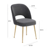 Swell Dark Grey Velvet Chair Model: TOV-D67