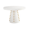 Janice White Lacquer 44" Round Dinette Table Model: TOV-D68314
