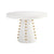 Janice White Lacquer 44" Round Dinette Table Model: TOV-D68314