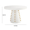 Janice White Lacquer 44" Round Dinette Table Model: TOV-D68314