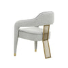 Corralis Speckled Grey Performance Boucle Dining Chair Model: TOV-D68474