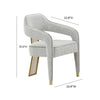 Corralis Speckled Grey Performance Boucle Dining Chair Model: TOV-D68474