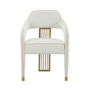 Corralis Cream Performance Linen Dining Chair Model: TOV-D68475