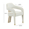 Corralis Cream Performance Linen Dining Chair Model: TOV-D68475