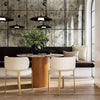 Margaret Cream Performance Boucle Dining Chair Model: TOV-D68649