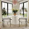 Pauline White Ash 62" Round Dining Table Model: TOV-D68759