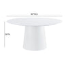 Pauline White Ash 62" Round Dining Table Model: TOV-D68759