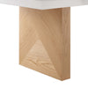 Madeline White Gloss and Natural Ash 92" Rectangular Dining Table Model: TOV-D68766