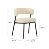 Maxine Cream Performance Vegan Leather Dining Chair Model: TOV-D68993