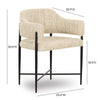 Sezanne Taupe Textured Performance Boucle Dining Chair Model: TOV-D69059