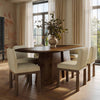 Gladyss Brown Burl Oval 87" Dining Table Model: TOV-D69081
