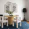 Hazel Cream Patterned Jacquard Dining Chair Model: TOV-D69221