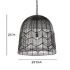 Tessa Black Large Pendant Lamp Model: TOV-G18376