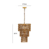 Nirsa Brass Chain Link 3-Tier Chandelier Model: TOV-G18452