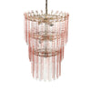 Hampshire Pink Acrylic 3-Tier Chandelier Model: TOV-G18453