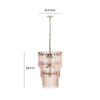 Hampshire Pink Acrylic 3-Tier Chandelier Model: TOV-G18453
