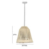 Helen Large White Cotton Tasseled Pendant Lamp Model: TOV-G18455