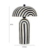 Maiori Black Striped Papier Mache Table Lamp Model: TOV-G18570