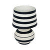 Positano Black Striped Papier Mache Table Lamp Model: TOV-G18572