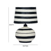 Positano Black Striped Papier Mache Table Lamp Model: TOV-G18572