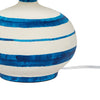 Positano Blue Striped Papier Mache Table Lamp Model: TOV-G18573
