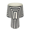 Minori Black Striped Papier Mache Table Lamp Model: TOV-G18575