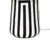 Minori Black Striped Papier Mache Table Lamp Model: TOV-G18575