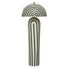Maiori Black Striped Papier Mache Floor Lamp Model: TOV-G18580