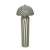 Maiori Black Striped Papier Mache Floor Lamp Model: TOV-G18580