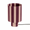 Guinevere Purple and Pink Striped Cotton Table Lamp Model: TOV-G18625