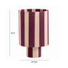 Guinevere Purple and Pink Striped Cotton Table Lamp Model: TOV-G18625