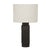 Grava Cream Boucle & Black Hand-Carved Wood Table Lamp Model: TOV-G18637