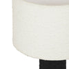 Grava Cream Boucle & Black Hand-Carved Wood Table Lamp Model: TOV-G18637
