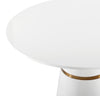 Rosa White Lacquer 47" Round Dining Table Model: TOV-GT5505