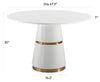 Rosa White Lacquer 47" Round Dining Table Model: TOV-GT5505